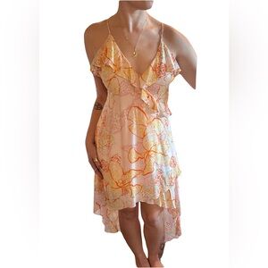 MINKPINK Asymmetrical Animal Orchid Dress